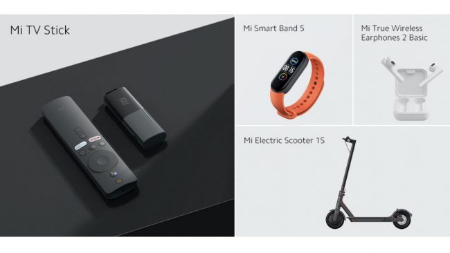 Xiaomi prináša do Európy Mi TV Stick, Mi Band 5, Scooter 1S a nové slúchadlá